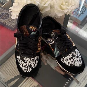 Kenzo Black and White Graphic Sneakers